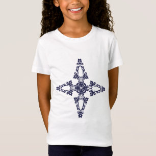 Christian Cross with Blue Ornament T-Shirt