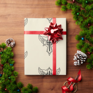 Christian cross wrapping paper