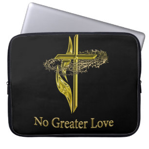 Christian crosses laptop sleeve