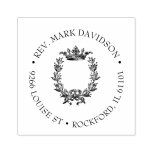 Christian Crown Wreath  Religious Rubber Stamp