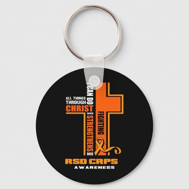 Christian Crps Warrior Fighter Rsd Crps Awareness  Key Ring (Front)