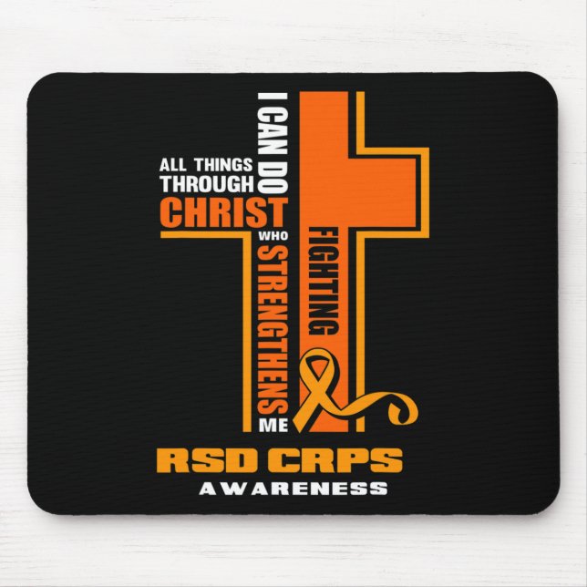 Christian CRPS Warrior Fighter RSD CRPS Awareness  Mouse Mat (Front)