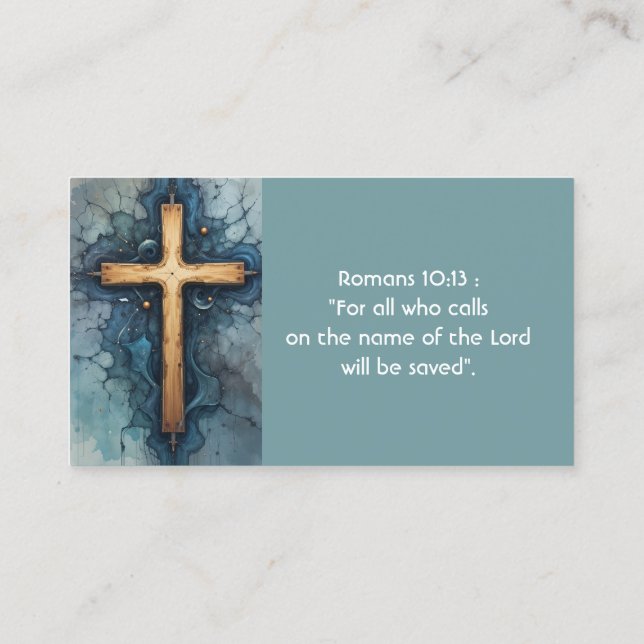 Christian Crucifix Cross Evangelism Card (Back)