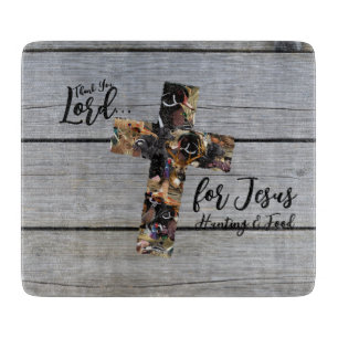 Christian Cutting Board, Wildlife Cross Board