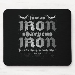 Christian Dad Iron Sharpens Iron Bible Proverbs Ve Mouse Mat