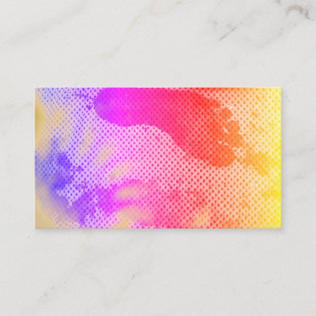 Christian Dance Footprint Feet Business Cards (Front)