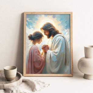 Christian Days, Christian Art, Jesus Praying with  Poster