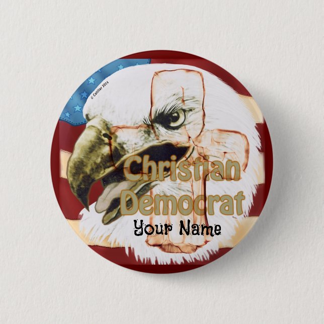 Christian Democrat round pin (Front)
