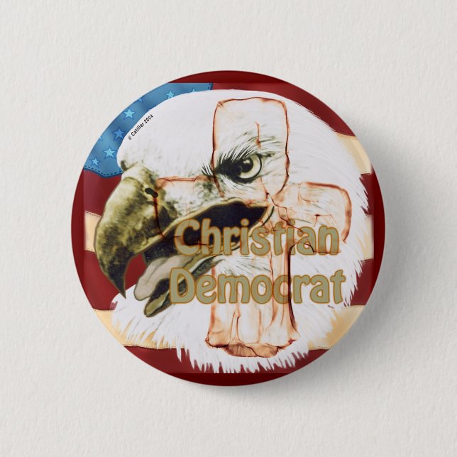 Christian Democrat round pin (Front)