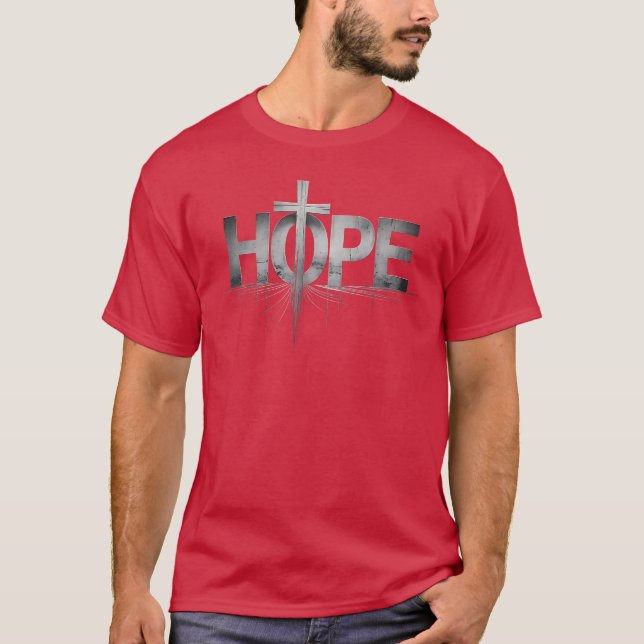 Christian Design Bible Faith Hope for Men Women bo T-Shirt (Front)