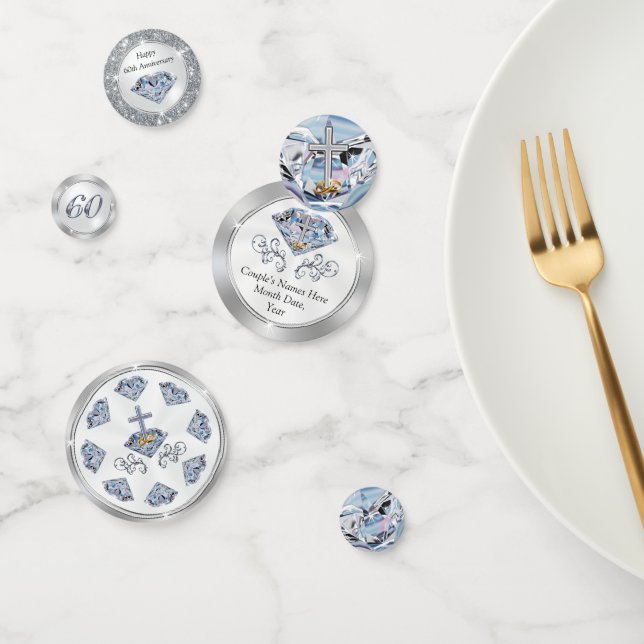 Christian Diamond Anniversary Decorations Confetti (Group)