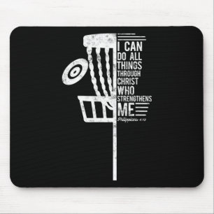 Christian Disc Golf I Can Do All Things Philippian Mouse Mat