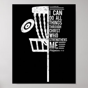 Christian Disc Golf I Can Do All Things Philippian Poster
