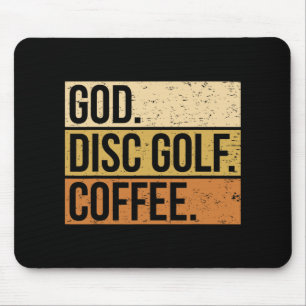 Christian Disc Golf Player Saying I God. Disc Golf Mouse Mat