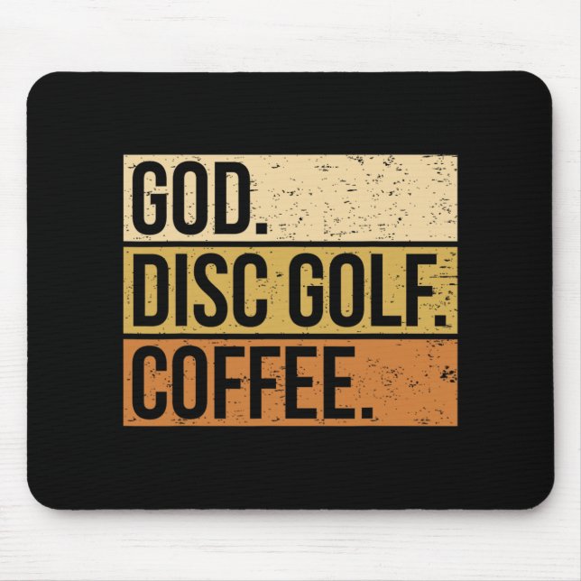 Christian Disc Golf Player Saying I God. Disc Golf Mouse Mat (Front)