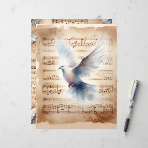 Christian Dove Vintage Scrapbook Paper