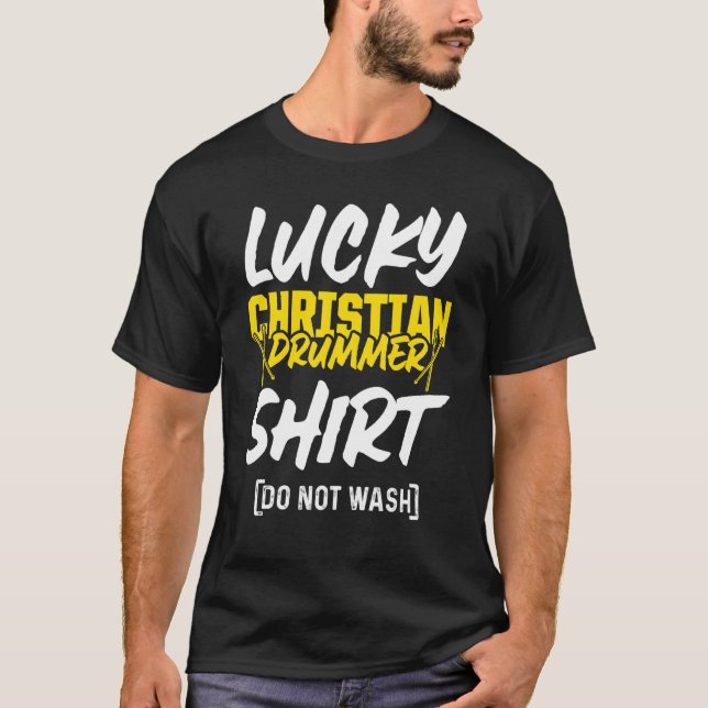 Christian Drummer Church Worship Drum Player 29 T-Shirt (Front)