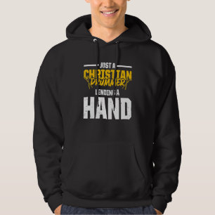 Christian Drummer Church Worship Drum Player 58 Hoodie
