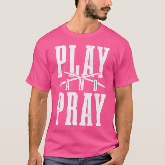 Christian Drummer Play Pray Drumming Drums T-Shirt