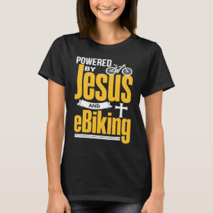 Christian E Biker  Jesus EBike Electric Bike E Bik T-Shirt