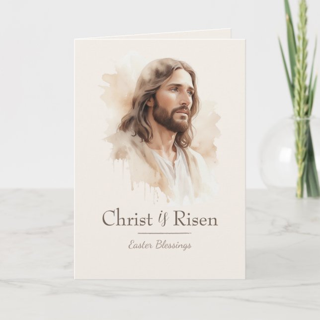 Christian Easter Card Christ is Risen Blessing (Front)