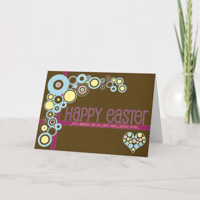 Christian Easter card ~ Love 'n' Circles (Front)