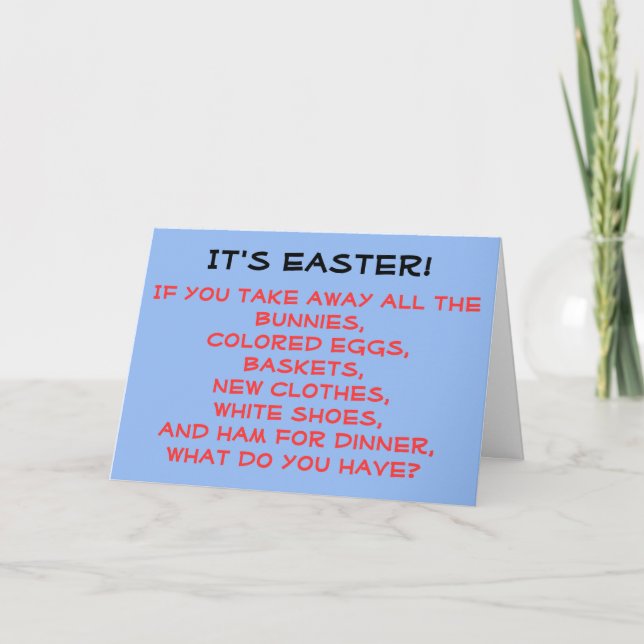 Christian Easter Card With Gospel Message (Front)