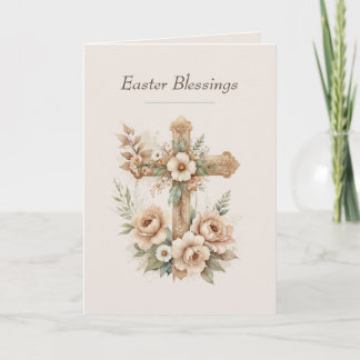 Christian Easter Cards, Religious Blessing Cross Holiday Card