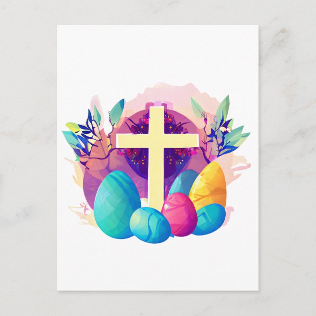 Christian Easter Cross   Postcard (Front)