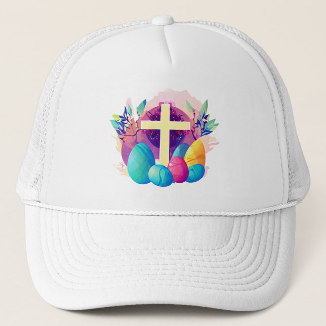 Christian Easter Cross   Trucker Hat (Front)