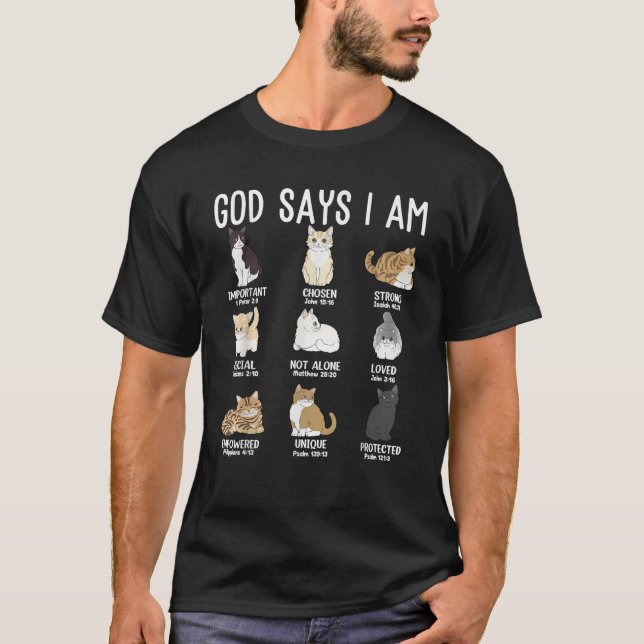 Christian Easter God Say I Am Cat Cute Jesus Women T-Shirt (Front)