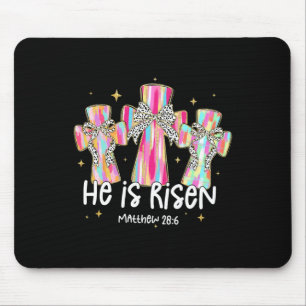 Christian Easter He Is Risen Coquette Bow Bible Ve Mouse Mat