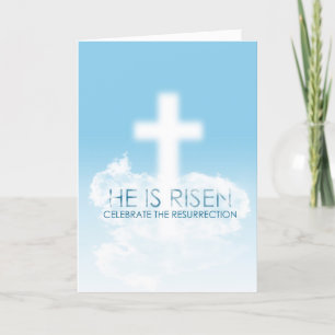 Christian Easter   He is Risen Resurrection Holiday Card