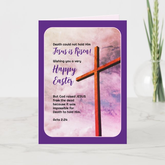 Christian Easter JESUS IS RISEN  Card (Front)