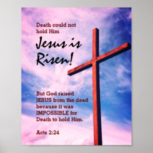 Christian EASTER Jesus Is Risen CUSTOMIZABLE Poster
