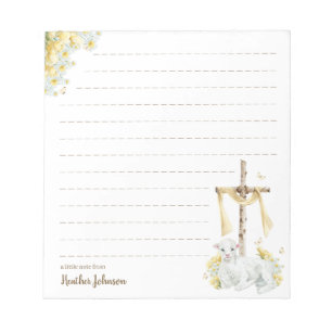 Christian Easter Lamb Notepad