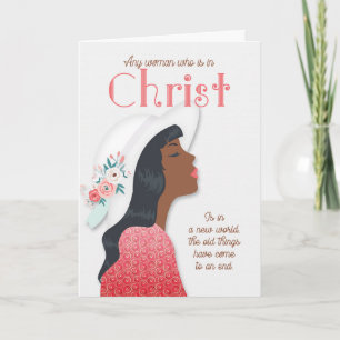 Christian Easter Scripture with African American Card