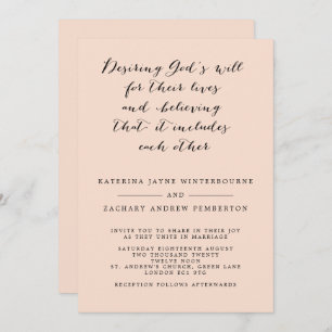 Christian Elegant Script Wedding Invitation