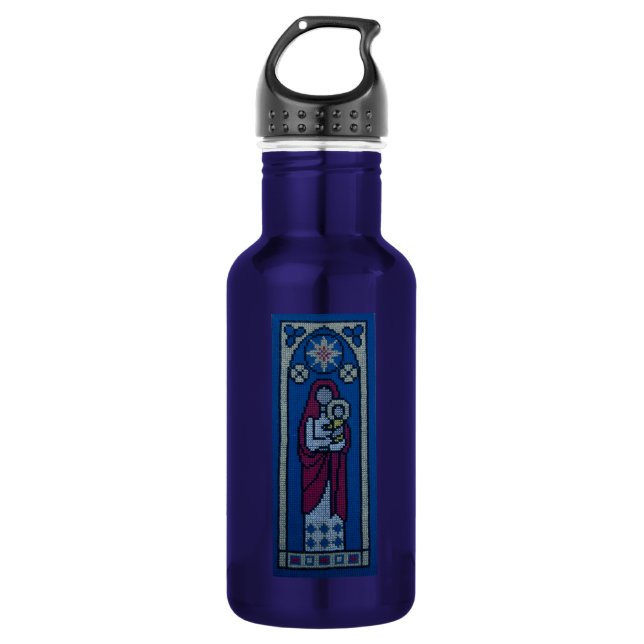 Christian embroidery 532 ml water bottle (Front)