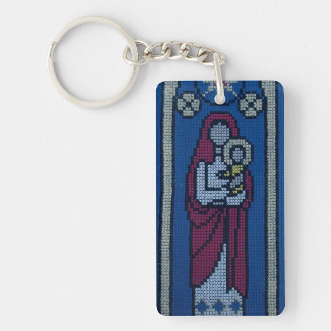Christian embroidery key ring (Front)