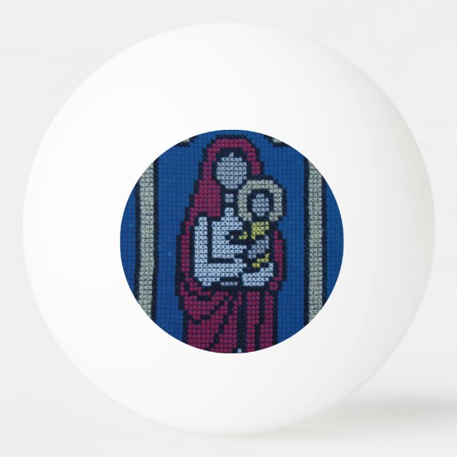 Christian embroidery ping pong ball (Front)