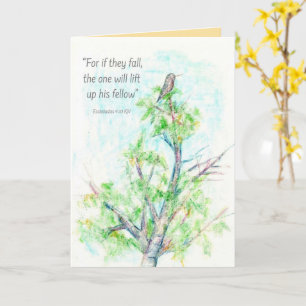 Christian Encouragement Ecclesiastes Bible Bird Card