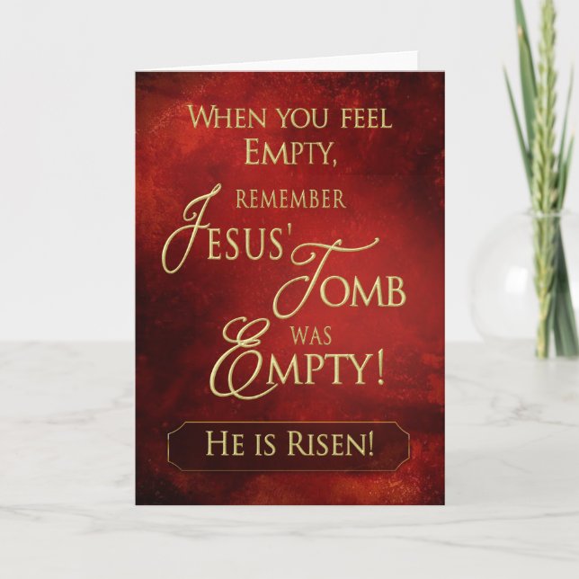 Christian - ENCOURAGEMENT - He is Risen - Card (Front)