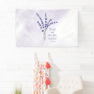 Christian Encouragement Lavender with Scripture  Banner