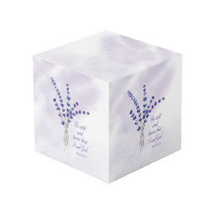Christian Encouragement Lavender with Scripture  Cube