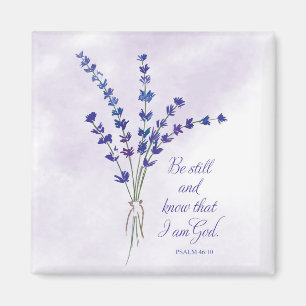Christian Encouragement Lavender with Scripture Magnet