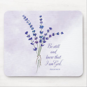 Christian Encouragement Lavender with Scripture  Mouse Mat