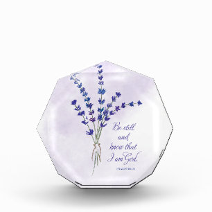 Christian Encouragement Lavender with Scripture Photo Block