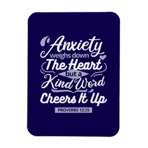 Christian Encouragement Quote – Anxiety & Kindness Magnet