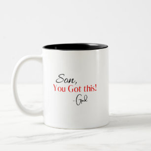 Christian Encouragement Two-Tone Coffee Mug